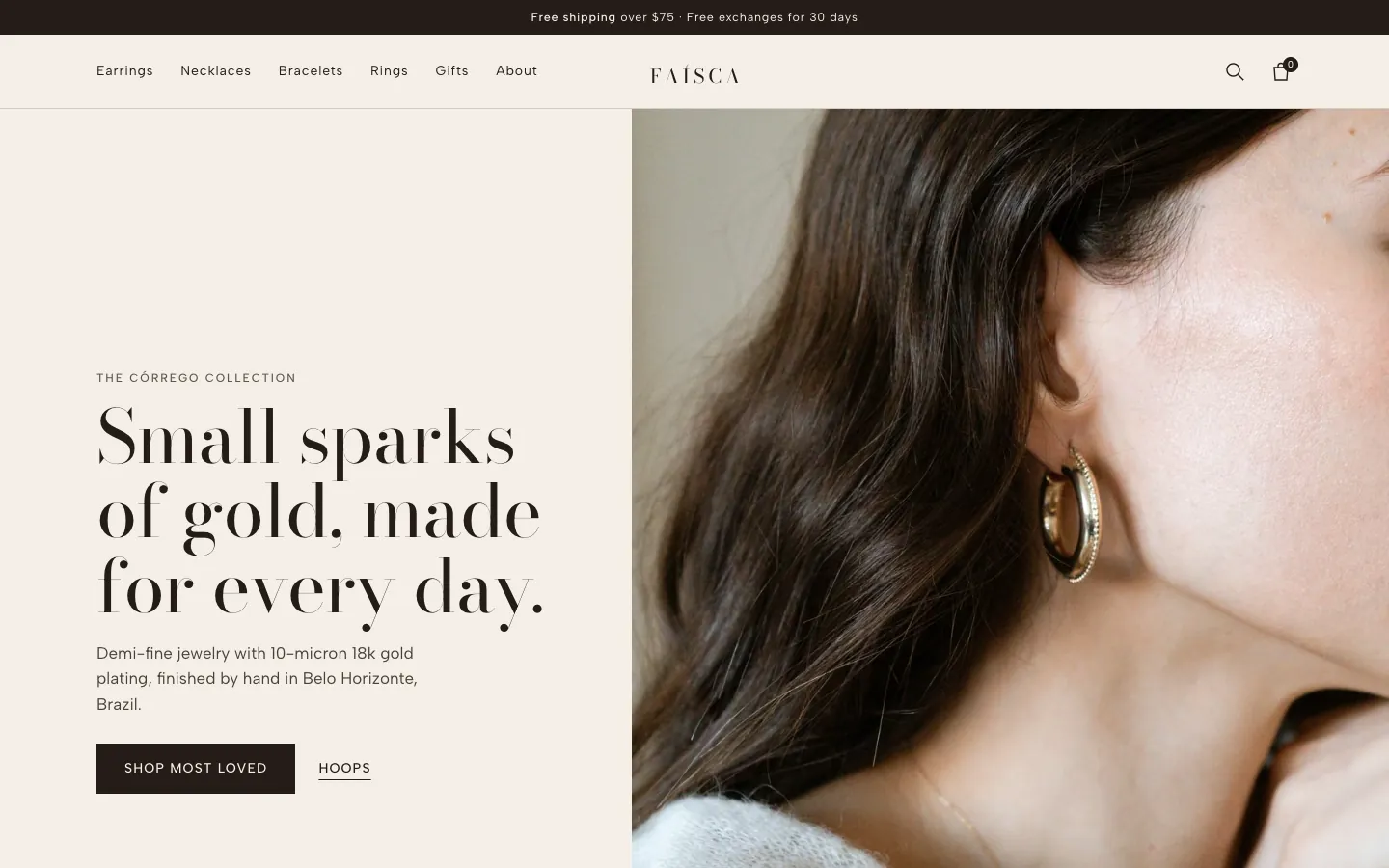 Faísca redesigned home page